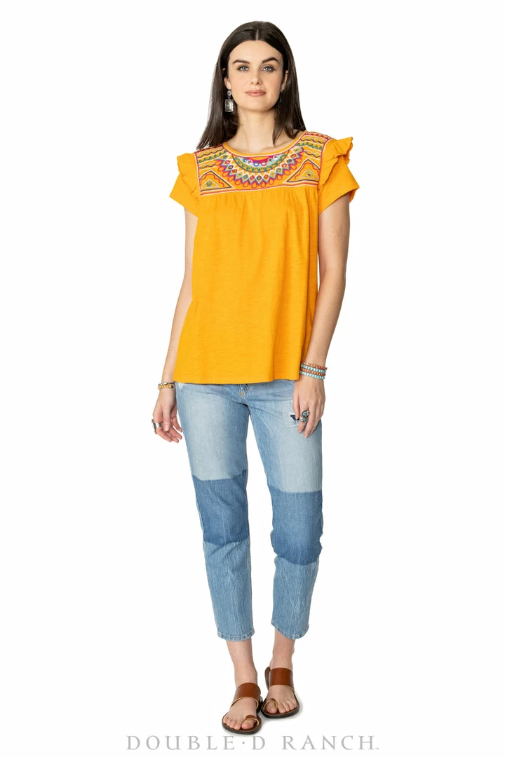 Hot Sale ✨ Double D Ranch Wear - Folk Foray Collection Palomita Top Tops ✨ 8 Double D Ranch Wear - Folk Foray Collection Palomita Top Tops