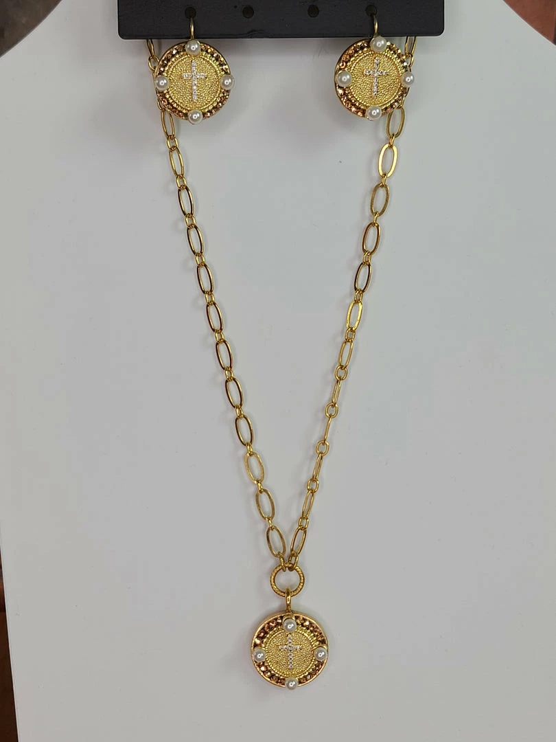 Outlet ⭐ Mustard Seed Jewelry Pearl Cross Necklace New Arrivals ✨ 3 Mustard Seed Jewelry Pearl Cross Necklace New Arrivals