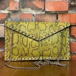 The Sparkling Spur Python Envelope Clutch Handbags/Belts/Accessories