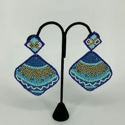 The Sparkling Spur Jewelry Beaded Double Diamond Earrings