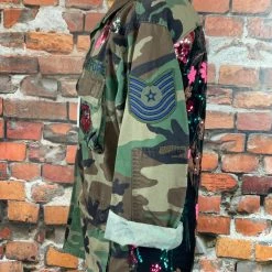 Josie Bruno Original Sequined Camo Jacket New Arrivals