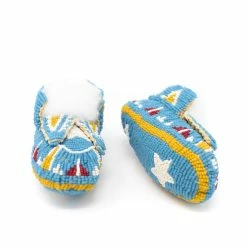 The Sparkling Spur Lakota Style Fully Beaded Baby Moccasins