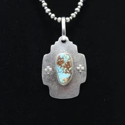 Discount ⭐ Kathy Sands Jewelry Our Father Pendent With Turquoise Stone ⭐ 8 Kathy Sands Jewelry Our Father Pendent With Turquoise Stone