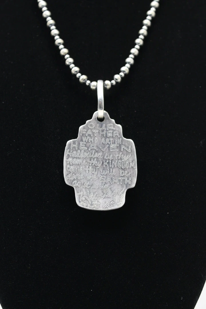 Discount ⭐ Kathy Sands Jewelry Our Father Pendent With Turquoise Stone ⭐ 6 Kathy Sands Jewelry Our Father Pendent With Turquoise Stone