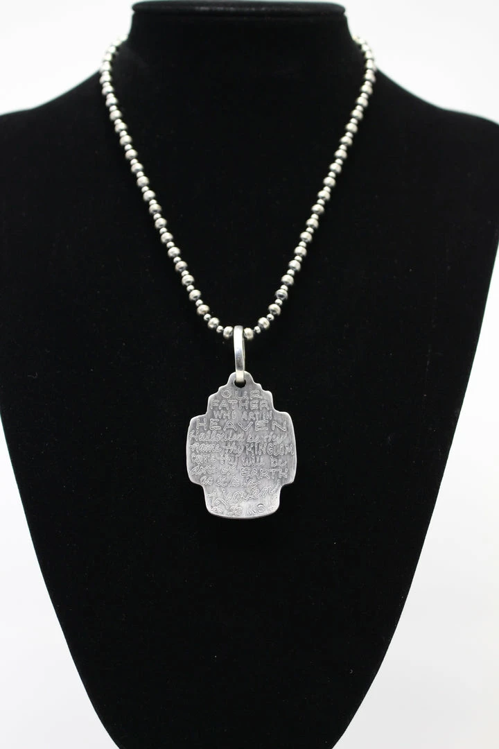 Discount ⭐ Kathy Sands Jewelry Our Father Pendent With Turquoise Stone ⭐ 4 Kathy Sands Jewelry Our Father Pendent With Turquoise Stone