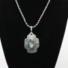 Kathy Sands Jewelry Our Father Pendent With Turquoise Stone