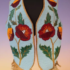 The Sparkling Spur Woman’s Vintage Beaded Flower Vest
