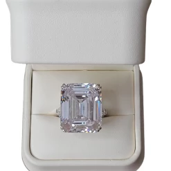 The Sparkling Spur 20 Caret CZ Emerald Cut Ring Jewelry