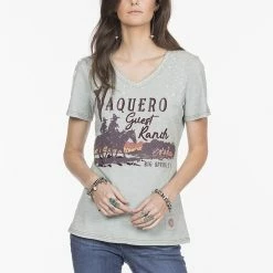 Double D Ranch Wear Vaquero Guest Ranch Tee Tops