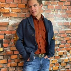 Pendleton Blue Buttes Harding Cotton Cardigan Men's Sweaters/Cardigans