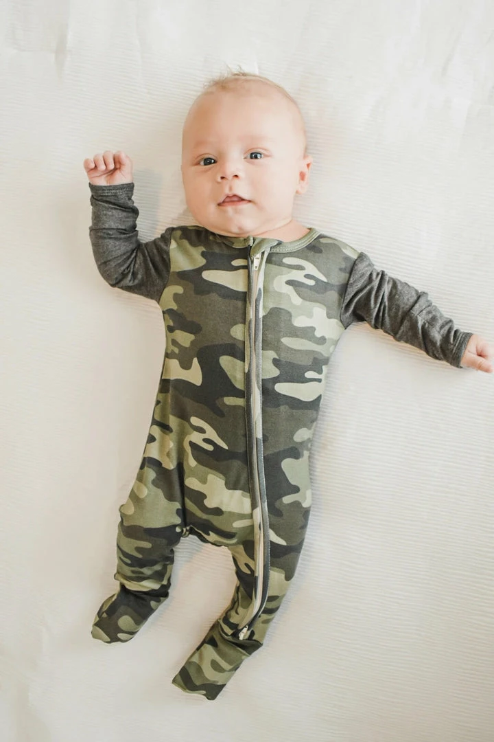 Flash Sale π The Sparkling Spur Kids Of A King Camo Zip Footie π 3 The Sparkling Spur Kids Of A King Camo Zip Footie