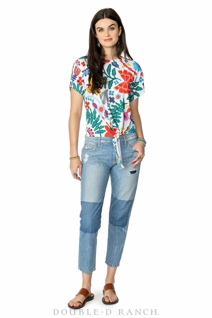 Wholesale 🔔 Double D Ranch Wear - Folk Foray Collection Tops Nina Tie Top 😉 6 Double D Ranch Wear - Folk Foray Collection Tops Nina Tie Top