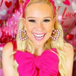 Best Pirce π Brianna Cannon Pink Glitter Jumbo Pearl Heart Earrings Jewelry π 7 Brianna Cannon Pink Glitter Jumbo Pearl Heart Earrings Jewelry