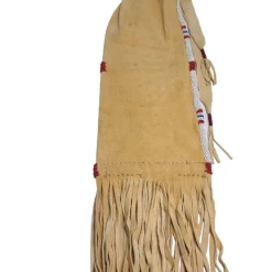 The Sparkling Spur Leather Beaded Pouch With Fringe Accessories