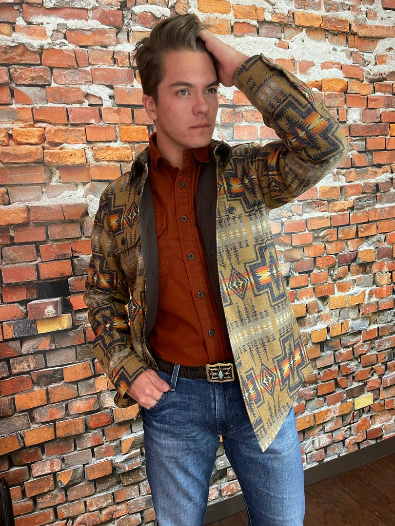 Outlet ๐ Pendleton Jacquard CPO Wool Shirt Jacket โ 5 Pendleton Jacquard CPO Wool Shirt Jacket