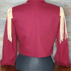 Double D Ranch Wear Cropped Wine Colored Jacket TIFFIANY'S CLOSET