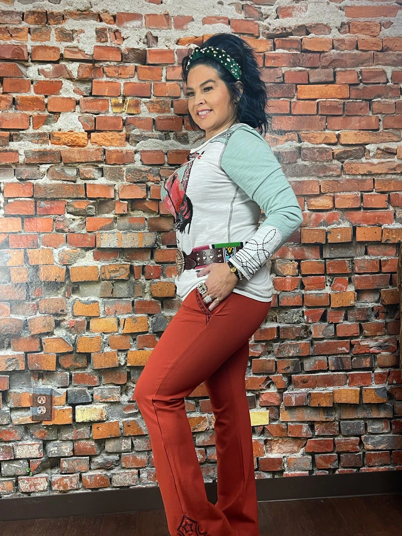 Best Pirce ✔️ Double D Ranch Wear - Wild Horses Collection Bottoms Boss Lady Pant ⭐ 5 Double D Ranch Wear - Wild Horses Collection Bottoms Boss Lady Pant