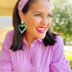 Outlet π Brianna Cannon Iridescent Heart Earrings With Pearls And Crystals π 7 Brianna Cannon Iridescent Heart Earrings With Pearls And Crystals