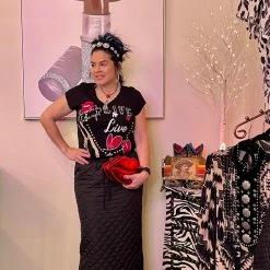 Oo La La Quilted Midi Skirt