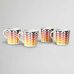 Pendleton Home Goods Harding Tapered Mugs, Set Of 4