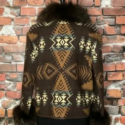 The Sparkling Spur Store 10 Double D Ranch - Gayle Collection TIFFIANY'S CLOSET The Coffee House Coat With Raccoon Trim