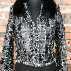 The Sparkling Spur Tweed And Sequin Jacket Jackets
