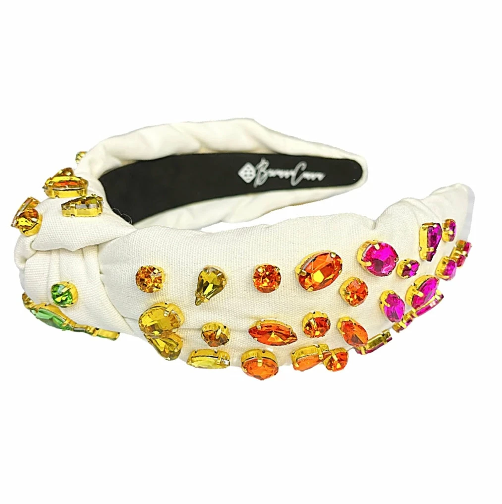 Brand new ✔️ Brianna Cannon Ivory Headband With Rainbow Gradient Hand-Sewn Crystals (Mommy + Me Option) Hats/Headbands/Scarves/Gloves 🤩 4 Brianna Cannon Ivory Headband With Rainbow Gradient Hand-Sewn Crystals (Mommy + Me Option) Hats/Headbands/Scarves/Gloves