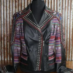 Double D Ranch Wear Flowers & Mirrors Leather Jacket TIFFIANY'S CLOSET