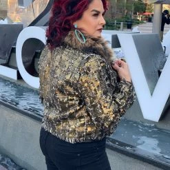The Sparkling Spur Jackets Tweed And Sequin Jacket