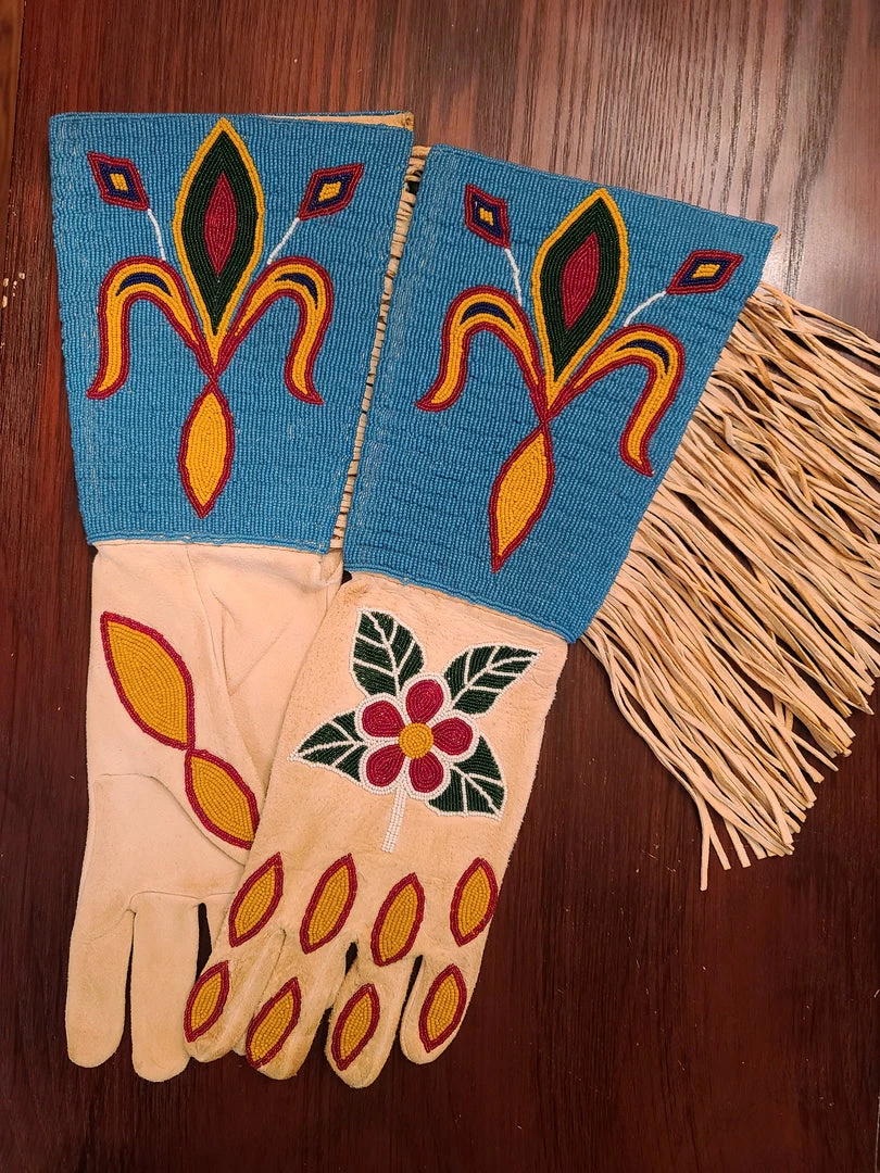 Cheap 🧨 The Sparkling Spur Accessories Men’s Vintage Beaded Gauntlet Gloves With Fringe 🌟 2 The Sparkling Spur Accessories Men’s Vintage Beaded Gauntlet Gloves With Fringe