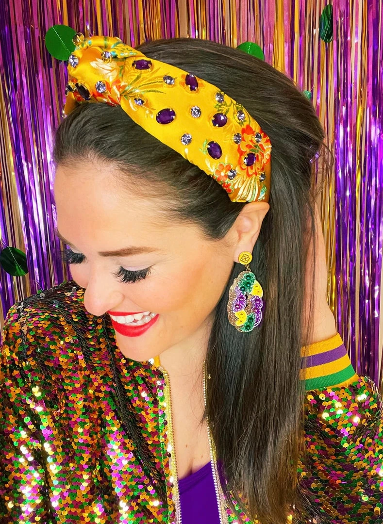 Brand new π€© Brianna Cannon New Arrivals Golden Yellow Silk Floral Headband With Hand-Sewn Crystals π₯° 3 Brianna Cannon New Arrivals Golden Yellow Silk Floral Headband With Hand-Sewn Crystals