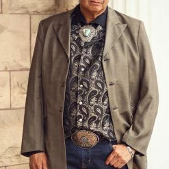 Outlet ✨ The Frontier Clothing Co. The High Plains Drifter Town Coat Men's Dress Jackets ⌛ 11 The Frontier Clothing Co. The High Plains Drifter Town Coat Men's Dress Jackets