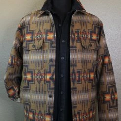 Outlet ๐ Pendleton Jacquard CPO Wool Shirt Jacket โ 14 Pendleton Jacquard CPO Wool Shirt Jacket