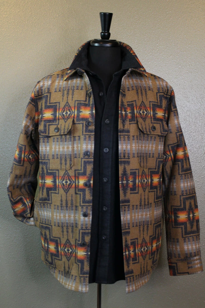 Outlet ๐ Pendleton Jacquard CPO Wool Shirt Jacket โ 8 Pendleton Jacquard CPO Wool Shirt Jacket