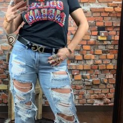 The Sparkling Spur Destroyed Boyfriend Jeans