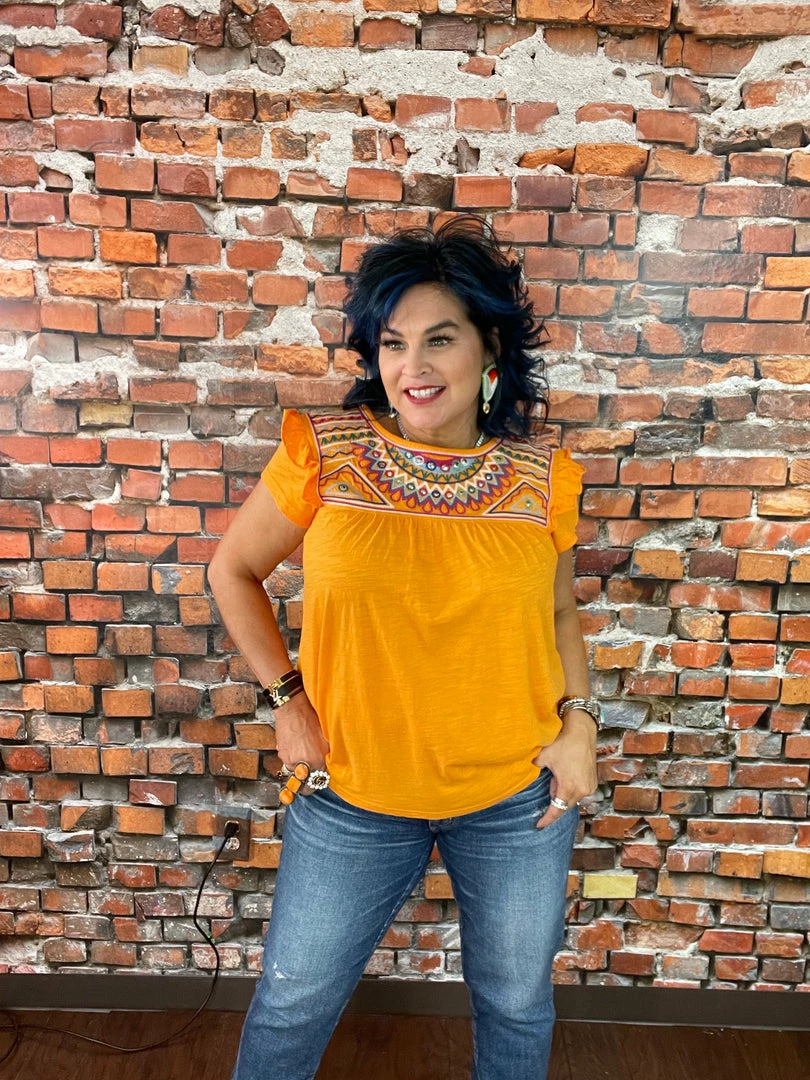 Hot Sale ✨ Double D Ranch Wear - Folk Foray Collection Palomita Top Tops ✨ 5 Double D Ranch Wear - Folk Foray Collection Palomita Top Tops