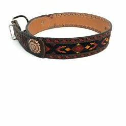 Double J Saddlery Brown Vintage Beaded Belt