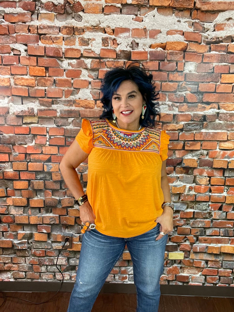 Hot Sale ✨ Double D Ranch Wear - Folk Foray Collection Palomita Top Tops ✨ 7 Double D Ranch Wear - Folk Foray Collection Palomita Top Tops