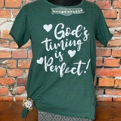Best reviews of 👍 A Rare Bird Tops GOD’S Timing Is PERFECT Tee 🌟 10 A Rare Bird Tops GOD’S Timing Is PERFECT Tee