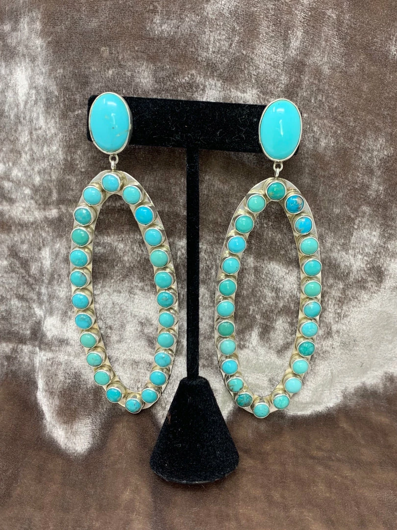 Best Sale 😍 The Sparkling Spur Sonoran Turquoise Earrings Jewelry ❤️ 3 The Sparkling Spur Sonoran Turquoise Earrings Jewelry